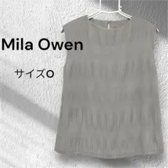 Mila Owen ノースリーブトップス　グレー　スリット　柔らかい　細身　小柄