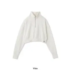 【pierre cardin】 クロップドハーフジッププルオーバー