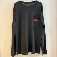 アルタグラシア プリント クルーネック 長袖 ロングTシャツ【3L】グレー