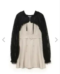 bubbles レースパーカープリーツワンピース