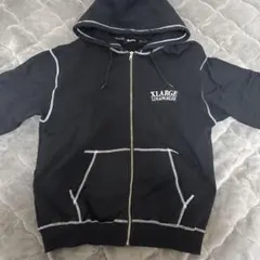 XLARGE ブラック フルジップ パーカー