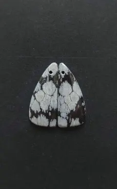 New❗️訳あり❗️④ スノーフレークオブシディアン ピアス.イヤリング用 ペア