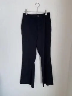 GU ブラック フレアパンツ【S】黒 ズボン レディース 黒パン ボトムス