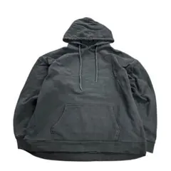 7AS14 パーカー　ブラック　スウェット地　フーディ　シンプル　無地　　古着