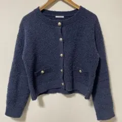 【ほぼ未使用】BAYFLOW ネイビー カーディガン M