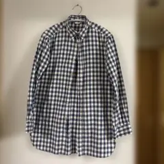 チェック柄 長袖シャツ ネイビー　45rpmのサムネイル