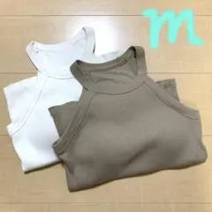 ユニクロ ホルターネックブラタンクトップ 2枚セット
