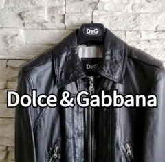 DOLCE＆GABBANA レザージャケット　ライダースジャケット　Mサイズ相当
