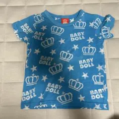 BABYDOLL 王冠 ロゴ 総柄 Tシャツ ブルーのサムネイル