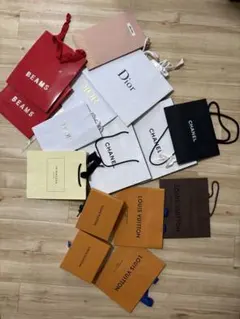 ブランド紙袋セット Dior CHANEL Louis Vuittonなど