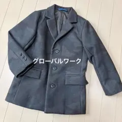 GLOBAL WORK グレー迷彩 ダブルブレストコート L