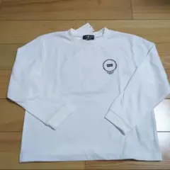 新品☆コムサイズム　白　サークルプリント長袖Tシャツ120㎝