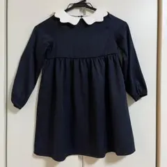 ネイビー ワンピース ホワイト襟　新品未使用タグ付き　フォーマル　ペアマノン