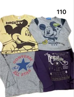 長袖 Tシャツ ミッキー ディズニー コンバース ロンT まとめ売り 110cm