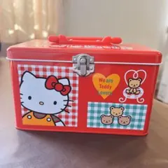 ハローキティ　キティちゃん　持ち手付き缶ケース　96年製