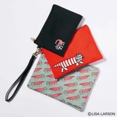 LISA LARSON ねこのマイキー３連ポーチ 新品未使用