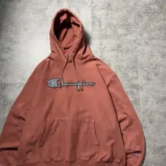 00s チャンピオン　リバースウィーブ　ワッペンロゴ　スウェット　フーディ