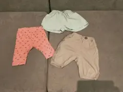 サイズ80cm　夏用パンツ　3セット