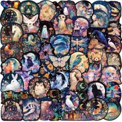 同捆sale❣️ ホログラム動物フラワーpvcシールステッカーコラージュ素材50枚