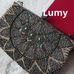 LUMY♡ビーズ装飾　黒　バッグ　留め具　チェーン　ブラック　パーティー LUMY♡ビーズ装飾 黒 バッグ 留め具 チェーン ブラック パーティー