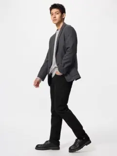 ユニクロ スリムフィットジーンズ セルヴィッジ 赤耳 ブラック 32 ストレッチ