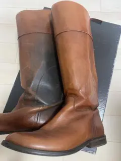 レザー ロングブーツ 黒 茶色