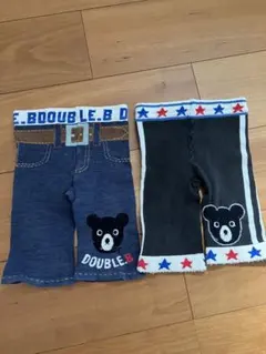 DOUBLE.B クマ刺繍 レギンス 2点セット