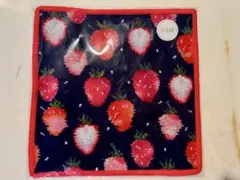 フェイラーラブラリーストロベリードットハンカチ・ネイビー新品未使用