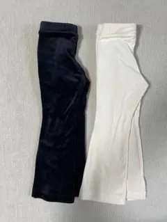 GU【100】キッズ パンツ 2点セット コーデュロイ フレア