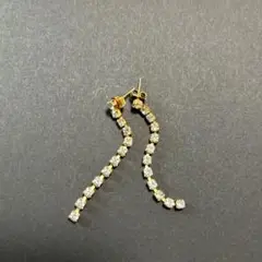 ゴールド クリスタル ロングピアス