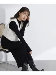 PROPORTION BODY DRESSING ベスト付ニットワンピース