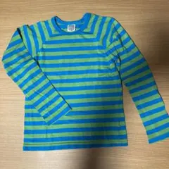 Ｆ.O.KIDS 青と緑のストライプ 長袖カットソー140センチ
