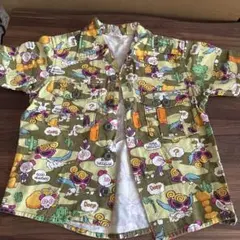 HYSTERIC MINI 半袖シャツ 総柄 カーキ