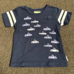 ネイビー 車柄 半袖Tシャツ シマウマ ボーダーのサムネイル