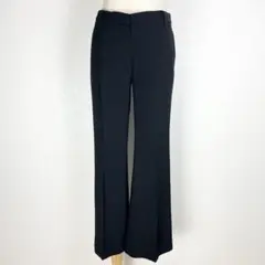 美品 セオリー 春夏 黒 ウール フレアパンツ ローライズ スラックス 6