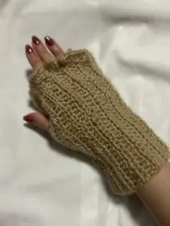 【指なし手袋】手編みハンドウォーマー