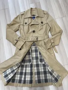 ☆美品☆バーバリーブルーレーベル トレンチコート ノバチェック ライナー３８