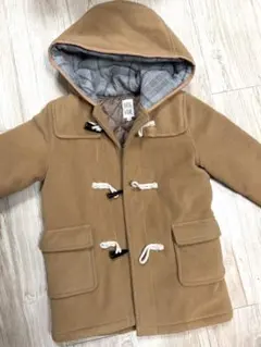 フード付き ベージュダッフルコート 120cm