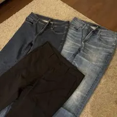 ユニクロ　デニムパンツ　チノパン　3色セット
