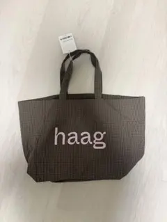 haag 韓国 トートバッグ チェック柄 ブラウン - メルカリ