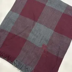 バーバリーブラックレーベル　マフラー ストール刺繍　チェック　ショールのサムネイル