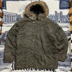 OLD GAP N-3B型 ミリタリージャケット カモ裏地 ファー付き Y2K