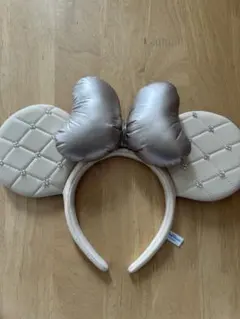 ミッキー型カチューシャ ベージュ シルバー