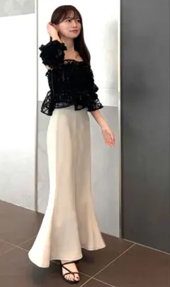 GRL グレイル　バックスリットマーメイドスカート　オフベージュM