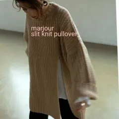 marjour マージュール ざっくりニット スリット ニットプルオーバーのサムネイル