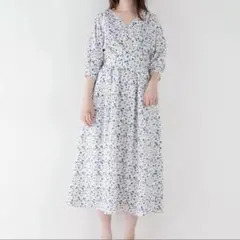 natural couture 花柄ロングワンピース