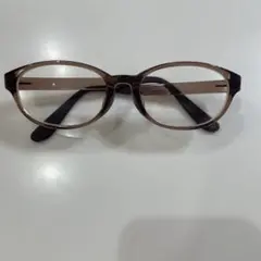 JINS ブラウンオーバルフレームメガネ