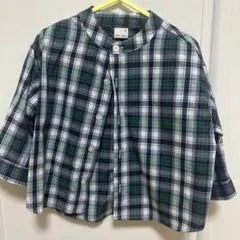 プティマイン petitmain 長袖シャツ 緑 90センチ