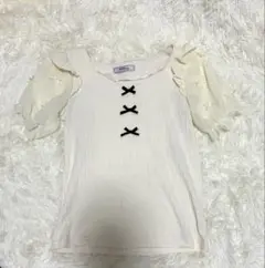 アンクルージュ　リボン　半袖　Tシャツ