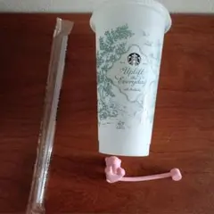 スタバ　カラーチェンジングリユーザブルカップ + ストローキャップベアリスタ